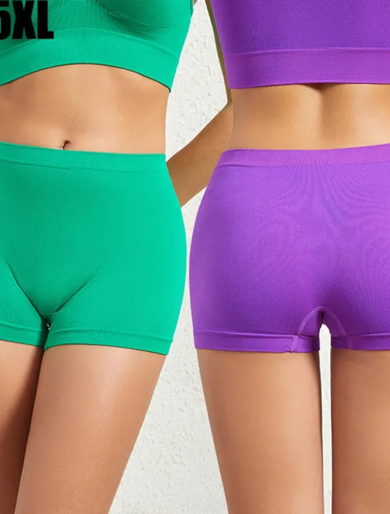 New Women's Panties Shapewear Pure Color Sport Basic Home Gyms Nylon Breathable Shorts Summer Spring Home Outfits Women Lingerie