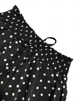 Sale Women's Pants Fashion Casual Maxi High Waist Pants Polka Dot Pocket Print Micro-elastic Street Daily Black Yellow Red Gray Summer Polyester Women Pants|Skirts