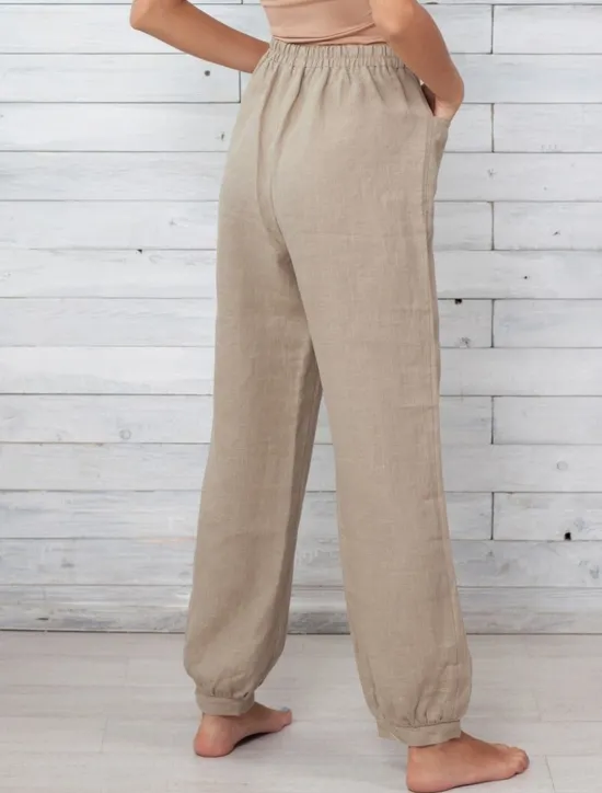 Hot Women's Pants Trousers Casual Daily Long Plain Side Pockets Breathability Comfortable Inelastic Weekend Black White Khaki Gray Spring & Summer Regular Fit Women Pants