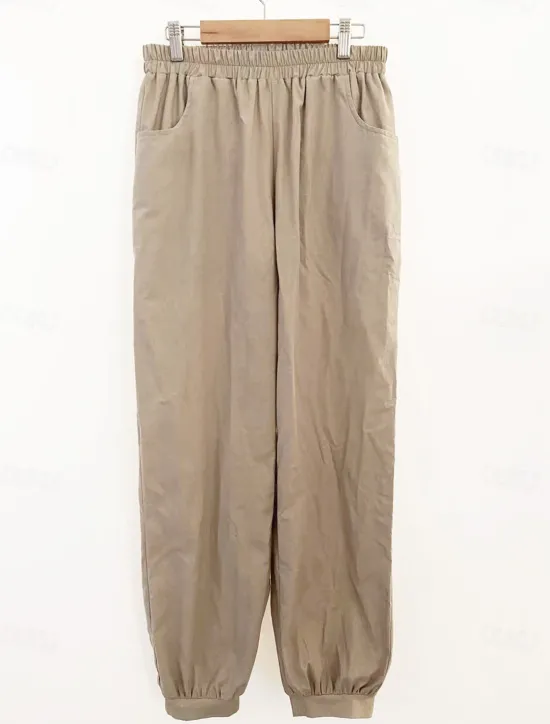 Hot Women's Pants Trousers Casual Daily Long Plain Side Pockets Breathability Comfortable Inelastic Weekend Black White Khaki Gray Spring & Summer Regular Fit Women Pants