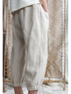 Hot Women's Pants Trousers Fashion Ankle-Length Plain Side Pockets Breathability Comfortable Inelastic Casual Daily Black White Khaki Spring & Fall Regular Fit Women Pants
