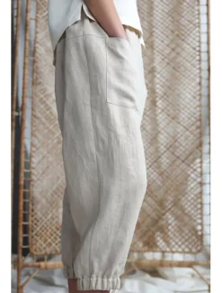 Hot Women's Pants Trousers Fashion Ankle-Length Plain Side Pockets Breathability Comfortable Inelastic Casual Daily Black White Khaki Spring & Fall Regular Fit Women Pants