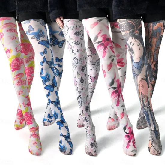 Women's Panty Hose Gift Daily Flower Acrylic Fibers Casual Boho / Bohemian Casual / Daily 1 Pair Women Socks