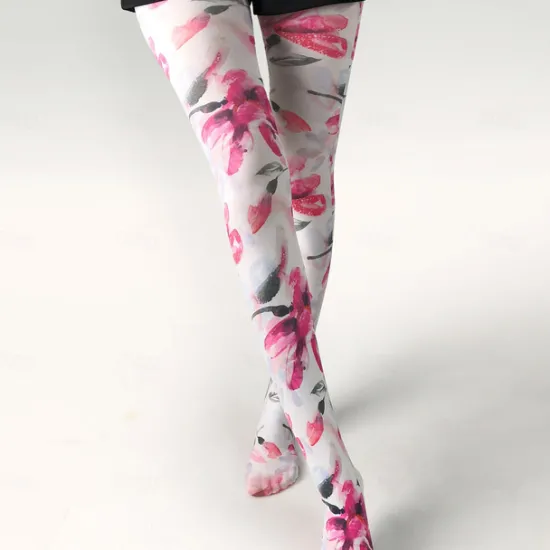 Women's Panty Hose Gift Daily Flower Acrylic Fibers Casual Boho / Bohemian Casual / Daily 1 Pair Women Socks