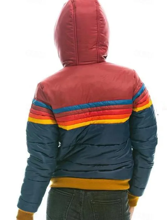 New Women's Parka Outdoor Street Daily Fall Winter Regular Coat Regular Fit Windproof Warm Comtemporary Stylish Casual Jacket Long Sleeve Color Block Stripes with Pockets Full Zip Lake blue Black Dark Women Puffers & Parka