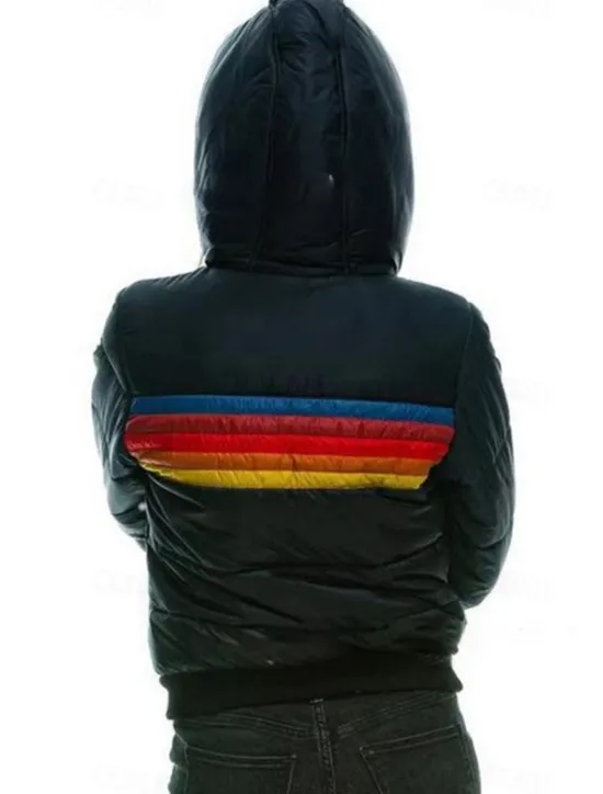 New Women's Parka Outdoor Street Daily Fall Winter Regular Coat Regular Fit Windproof Warm Comtemporary Stylish Casual Jacket Long Sleeve Color Block Stripes with Pockets Full Zip Lake blue Black Dark Women Puffers & Parka