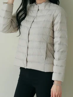 Online Women's Parka Warm Breathable Buttons Pocket Fashion Modern Casual Minimalism Solid Color Outdoor Street Daily Going out Single Breasted Regular Crewneck Regular Fit Long Sleeve Outerwear Wine Red Women Puffers & Parka