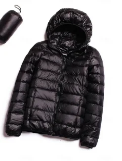 Clearance Women's Parka Warm Breathable Zipper Pocket Modern Outdoor Casual Minimalism Plain Street Daily Going out Walking Zipper Hoodie Regular Fit Long Sleeve Outerwear Navy Black Pink Fall Winter Women Puffers & Parka