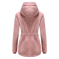 Sale Women's Parka Waterproof Puffer Jacket Thermal Warm Heated Coat Fleece Lined Winter Coat Windproof Outdoor Zip up Hooded Coat Sports Hiking Jacket Purple Pink Women Women's Jacket