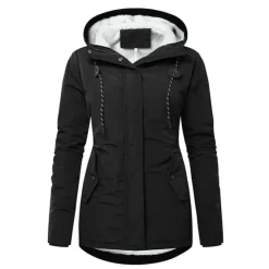 Sale Women's Parka Waterproof Puffer Jacket Thermal Warm Heated Coat Fleece Lined Winter Coat Windproof Outdoor Zip up Hooded Coat Sports Hiking Jacket Purple Pink Women Women's Jacket