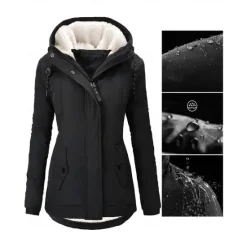 Sale Women's Parka Waterproof Puffer Jacket Thermal Warm Heated Coat Fleece Lined Winter Coat Windproof Outdoor Zip up Hooded Coat Sports Hiking Jacket Purple Pink Women Women's Jacket