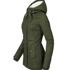 Sale Women's Parka Waterproof Puffer Jacket Thermal Warm Heated Coat Fleece Lined Winter Coat Windproof Outdoor Zip up Hooded Coat Sports Hiking Jacket Purple Pink Women Women's Jacket