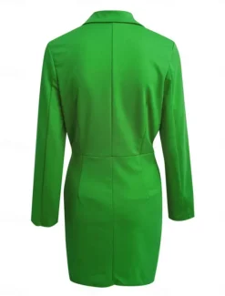 Clearance Women's Party Dress Cocktail Dress Work Dress Ruched Shirt Collar Long Sleeve Mini Dress Formal Winter Dress Formal Black White Fall Winter Women Work Dresses