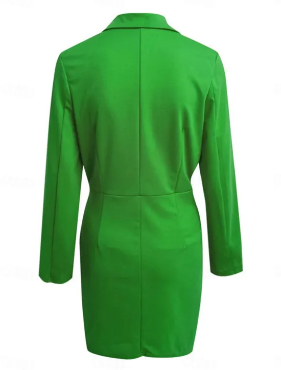 Clearance Women's Party Dress Cocktail Dress Work Dress Ruched Shirt Collar Long Sleeve Mini Dress Formal Winter Dress Formal Black White Fall Winter Women Work Dresses