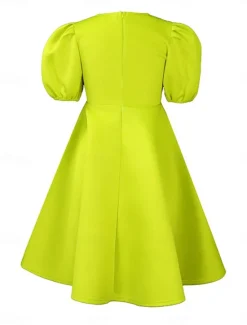 Hot Women's Party Dress Homecoming Dress Cocktail Dress Ruched Crew Neck Short Sleeve Midi Dress Wedding Guest Birthday Black White Summer Spring Women Cocktail Dress
