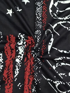 New Women's Patriotic Camisole Tank Top Flag Daily Stylish Sleeveless Notched Neck Regular Tops Daily Holiday Buttons Print Summer Women Independence Day Top