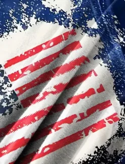 Hot Women's Patriotic T Shirt Casual American Flag Print Short Sleeve Regular Tops Crew Neck Daily Summer Women T-Shirts|Independence Day Top