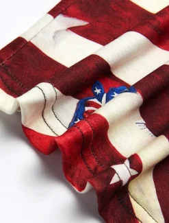 Best Women's Patriotic T Shirt American Flag Stylish Casual Red White And Red White And Short Sleeve V Neck Regular Tops Print Summer Women T-Shirts|Independence Day Top