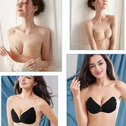Online Women's Plus Size Bras & Bralettes Adhesive Bra Strapless 3/4 Cup Solid Color Micro-elastic Breathable Push Up Invisible Wedding Party Party & Evening Silica Gel 805-1 skin tone / 1 PC Home Outfits Women Lingerie