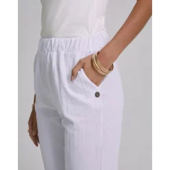 Discount Women's Plus Size Cotton Linen Shorts Linen-Inspired Pants Lined Shorts Simple Casual Comfort Long Natural Pure Color Micro-elastic Home Street White Blue Green Khaki Summer Spring Women Pants