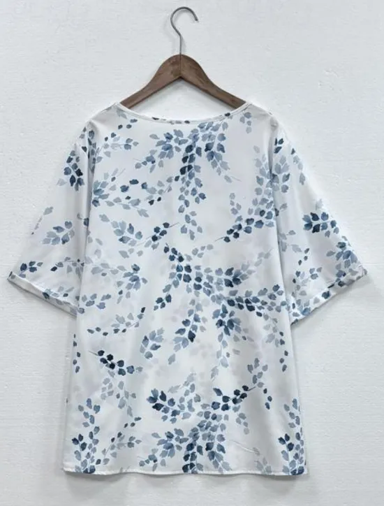 Outlet Women's Plus Size Linen-Inspired Shirts T Shirt Leaf Leaves Daily Casual Short Sleeve Crew Neck Daily All Seasons Women Shirts