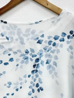 Outlet Women's Plus Size Linen-Inspired Shirts T Shirt Leaf Leaves Daily Casual Short Sleeve Crew Neck Daily All Seasons Women Shirts