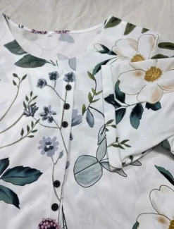 Hot Women's Plus Size Linen-Inspired Shirts T Shirt Flower Casual Short Sleeve Crew Neck Daily All Seasons Women Shirts