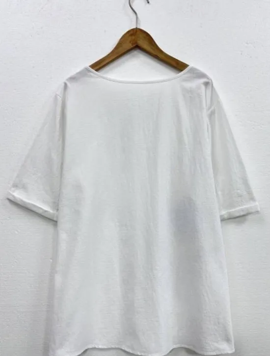Outlet Women's Plus Size Linen-Inspired Shirts T Shirt Flower Daily Casual Short Sleeve Crew Neck Daily All Seasons Women Shirts
