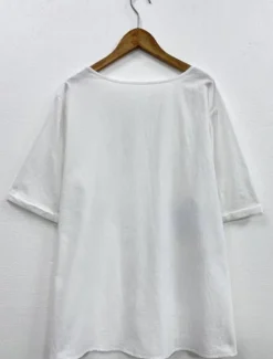 Sale Women's Plus Size Linen-Inspired Shirts T Shirt Flower Casual Short Sleeve Crew Neck All Seasons Women Shirts