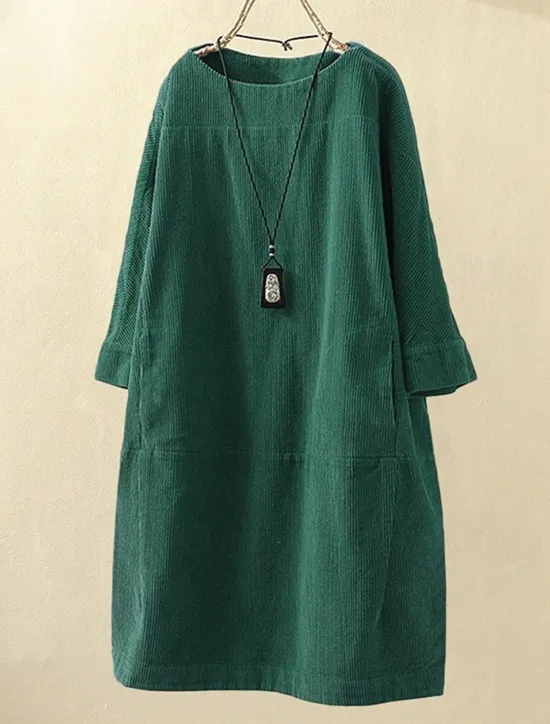 New Women's Plus Size Mini Dress Linen-Inspired Dresses Casual Dress Casual Daily Form Fit 3/4 Length Sleeve Crew Neck Black Rusty Red Red Blue Spring Fall Women Dresses
