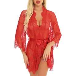 New Women's Plus Size Sexy Lingerie Chemises & Negligees Spandex Transparent White Black / Super Sexy Home Outfits Women Lingerie