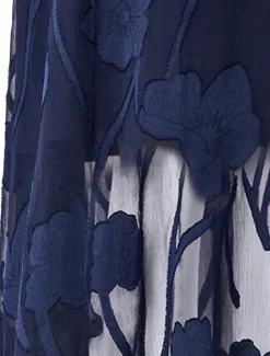 Discount Women's Plus Size Wedding Guest Cocktail Dress Maxi Dress Lace Ruffle Party Elegant Formal V Neck Half Sleeve Flutter Sleeve Color Women Spring Curvy Dress