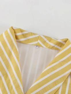 New Women's Print Chemises & Gowns Nightwear - POLY Striped Home Outfits Women Pajama-Setter