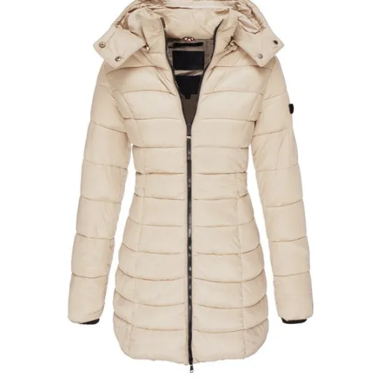 Discount Women's Puffer Jacket Insulated Jacket Hiking Windbreaker Winter Outdoor Thermal Warm Waterproof Windproof Outerwear Mid Length Visible Zipper Fishing Climbing Camping Hiking Women Puffers & Parka