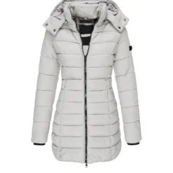 Discount Women's Puffer Jacket Insulated Jacket Hiking Windbreaker Winter Outdoor Thermal Warm Waterproof Windproof Outerwear Mid Length Visible Zipper Fishing Climbing Camping Hiking Women Puffers & Parka