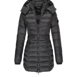 Discount Women's Puffer Jacket Insulated Jacket Hiking Windbreaker Winter Outdoor Thermal Warm Waterproof Windproof Outerwear Mid Length Visible Zipper Fishing Climbing Camping Hiking Women Puffers & Parka