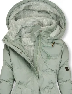 Online Women's Puffer Jacket Winter Windproof Jacket Winter Coat Comfortable Street Casual Daily Zipper Pocket Hoodie Casual Street Style Plain Regular Fit Outerwear Long Sleeve Winter Fall Green Women Puffers & Parka