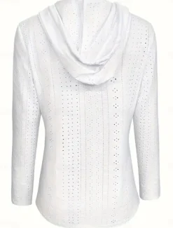Online Women's Pullover Elegant Casual Casual Hooded Buttons Long Sleeve Spring Fall Women Hoodies & Sweatshirts