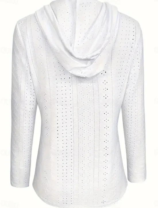 Online Women's Pullover Elegant Casual Casual Hooded Buttons Long Sleeve Spring Fall Women Hoodies & Sweatshirts