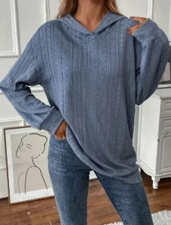 Clearance Women's Pullover Hoodie Sweatshirt Plain Casual Long Sleeve Hooded Regular Tops Street Dailywear Black Blue Green Coffee Fall Winter Women Hoodies & Sweatshirts
