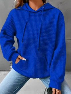 New Women's Pullover Hoodie Sweatshirt Plain Casual Long Sleeve Hooded Regular Tops Street Dailywear Light Green Red Blue Orange Brown Fall Winter Women Hoodies & Sweatshirts