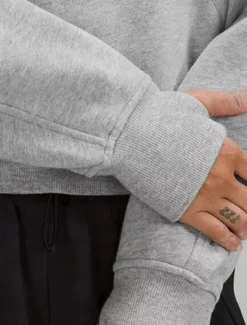 Best Women's Pullover Hoodie Sweatshirt Plain Casual Long Sleeve Hooded Regular Tops Street Dailywear Patchwork Zipper Pocket White Pink Khaki Gray Fall Winter Women Hoodies & Sweatshirts