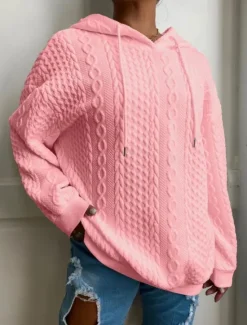 Discount Women's Pullover Hoodie Sweatshirt Plain Casual Long Sleeve Hooded Regular Tops Street Dailywear Black White Pink Red Blue Fall Winter Women Hoodies & Sweatshirts