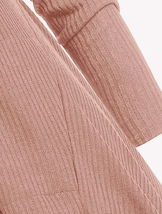 Best Women's Pullover Solid Color Casual Long Sleeve Regular Fit Sweater Cardigans Fall Winter Wine Black Pink Women Pullovers & Tops
