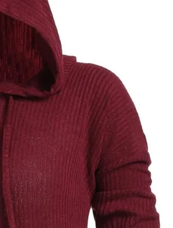 Best Women's Pullover Solid Color Casual Long Sleeve Regular Fit Sweater Cardigans Fall Winter Wine Black Pink Women Pullovers & Tops