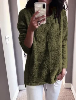 Sale Women's Pullover Sweater Jumper Stylish Casual Soft Solid Color Chunky Turtleneck Oversized Long Sleeve Regular Tops Knit Daily Going out Weekend Black White Fall Winter Women Pullovers & Tops