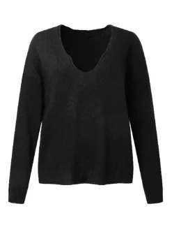 Hot Women's Pullover Sweater Oversized Jumper Knitted Solid Color Stylish Basic Casual Long Sleeve Regular Fit Sweater Cardigans V Neck Fall Winter Black Purple Gray / Holiday Women Pullovers & Tops