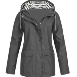 Best Women's Rain Jacket Hiking Raincoat Waterproof Jacket Outdoor Windproof Quick Dry Lightweight Hooded Windbreaker Parka Trench Coat Top Camping Hunting Fishing Navy Pink Blue Purple Women Jackets