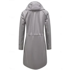 Best Women's Raincoat Waterproof Rain Jacket Mid-Length Windproof Trench Coat Sport Outdoor Hiking Hooded Jacket with Pockets Casual Jacket Long Sleeve Drawstring Winter Coat Warm Black Yellow Women Jackets