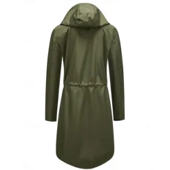 Best Women's Raincoat Waterproof Rain Jacket Mid-Length Windproof Trench Coat Sport Outdoor Hiking Hooded Jacket with Pockets Casual Jacket Long Sleeve Drawstring Winter Coat Warm Black Yellow Women Jackets